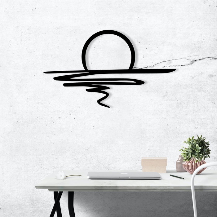 Wallity Sparkle Escultura de Pared de Metal Negra